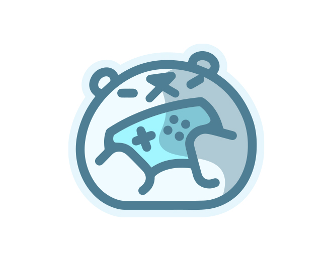 Gaming polar bear ready-made logo for sale