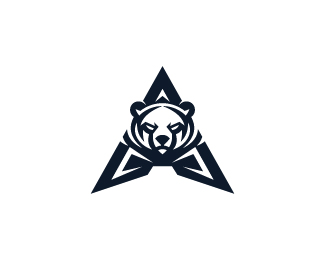 Letter A Bear Logo