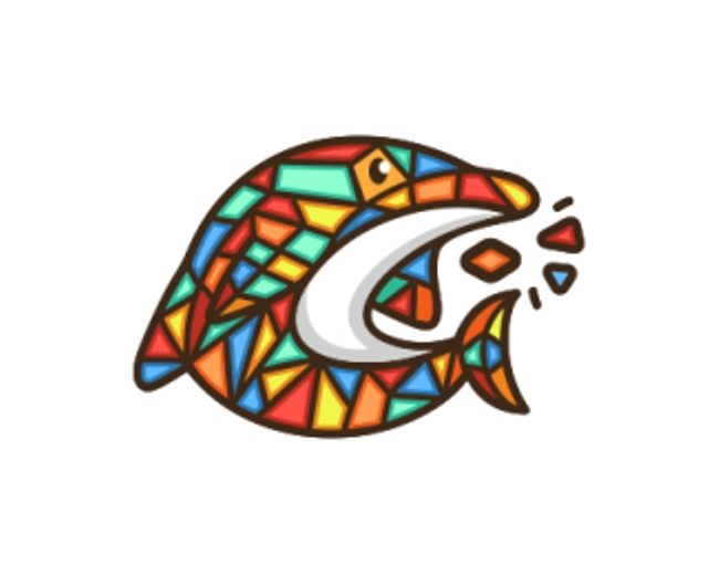 Dolphin Mosaic Fragment Logo