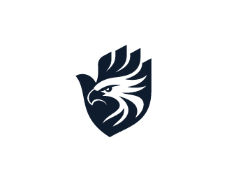 Majestic Eagle Guardian Hand Logo