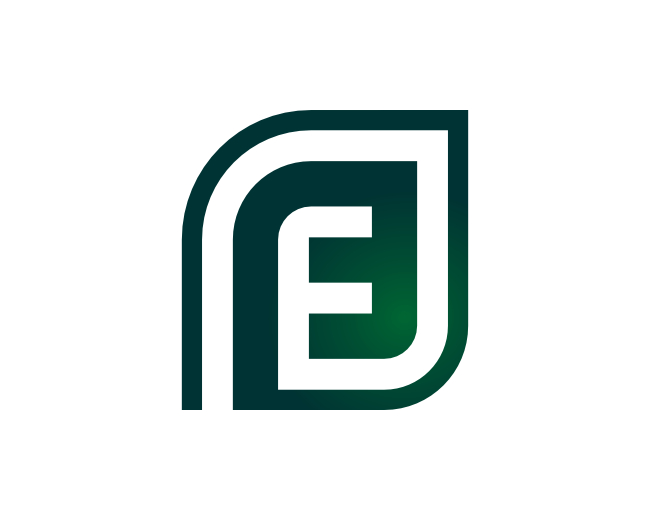 Letter F Leaf Logo