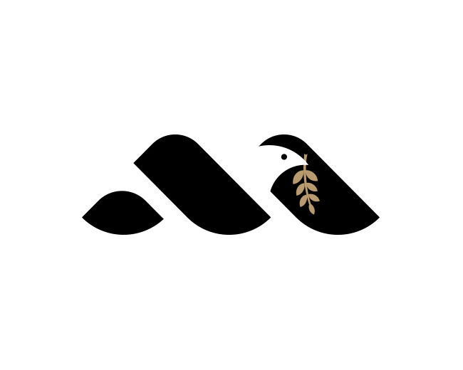 letter M + bird