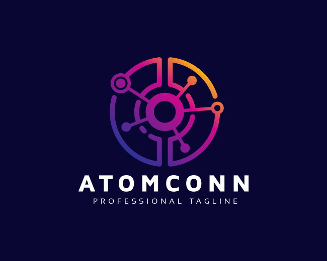 Atom Connection Electric Logo
