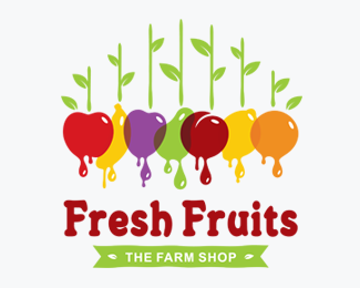 Fresh Fruits Farm Shop Logos for Sale
