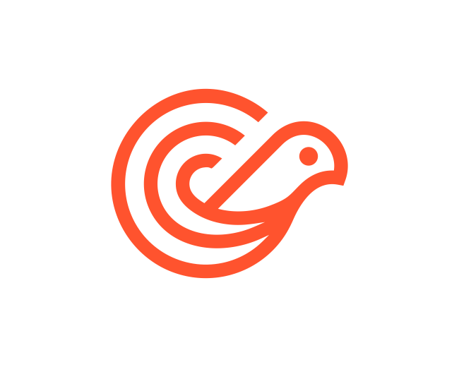 Bird Circle Letter C Logo