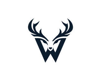 Majestic Letter W Deer Monogram