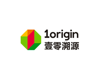 1origin logo design : 1 + 0 + letter O