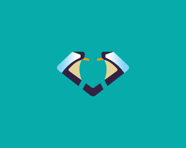 Penguin + Diamond Logo