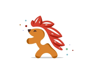 Playful and friendly hedgehog logo