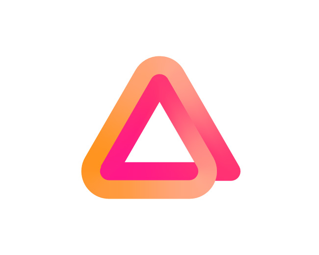 Modern Gradient A Logo | Triangle Logo