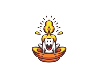 Candle Fire Light Logo