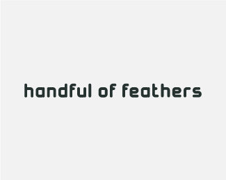 handful of feathers | custom created typography