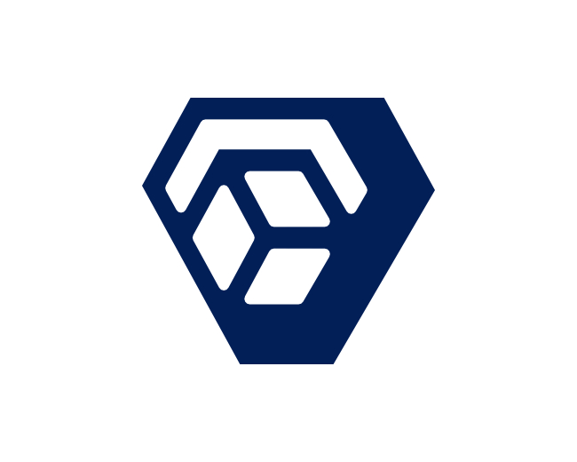 Diamond Cube Geometric Line Logo