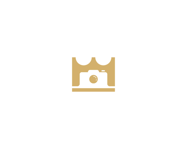 minimalist Crown Camera Logo