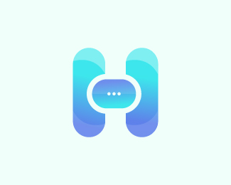 Messaging chatting H logo