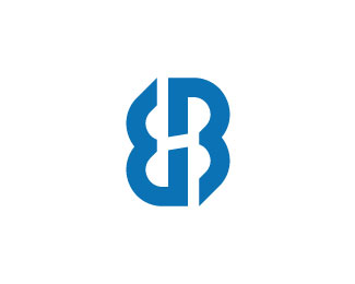 Ambigram Letter HB Logo