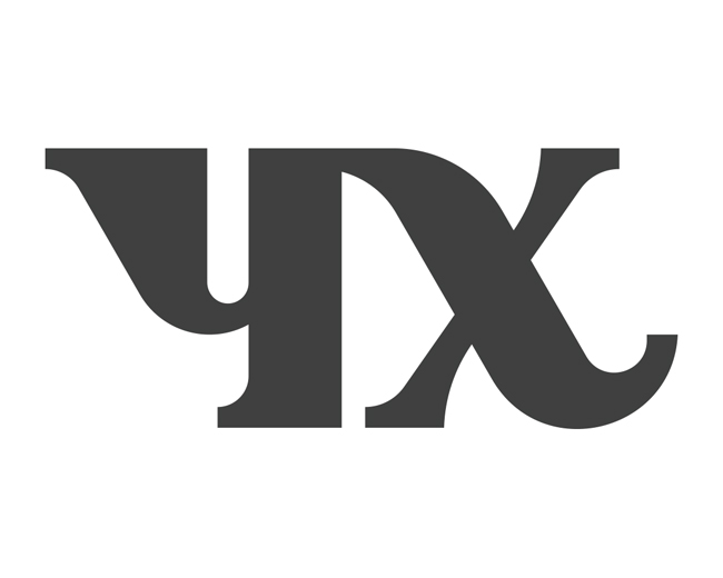 Y A X monogram typography ready-made logo for sale