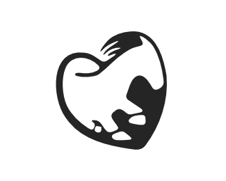 Negative Space Horse Logo