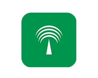 Futuristic tree logo