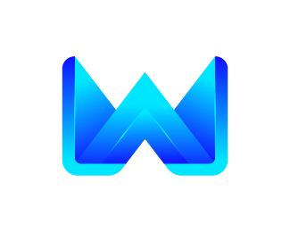 AW -WA letter logo design