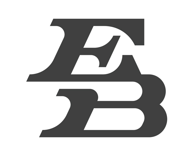 EB BE monogram typography ready-made logo for sale