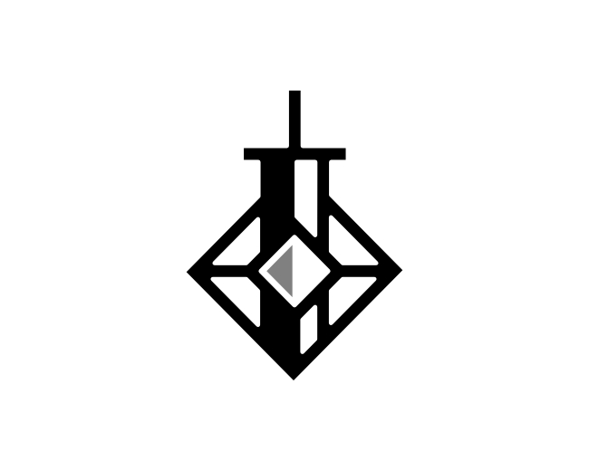 Stone Diamond Sword Elegant Logo