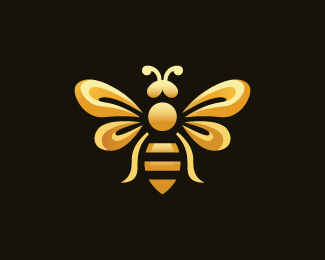 Luxury Bee Butterfly Logo