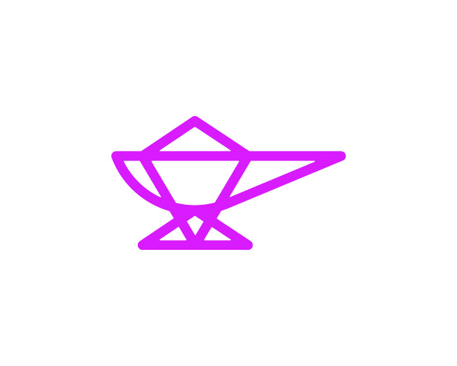 The magic lamp (of Aladdin) logo design