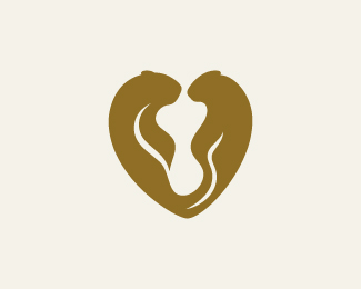Beaver Heart Water Drop Logo