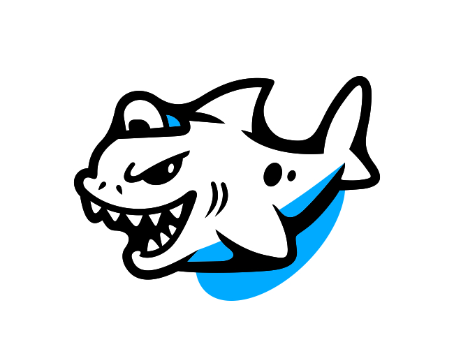 Cool Maskot Shark Kids Logo