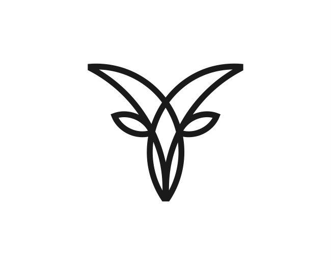 Antelope Head Line Logo
