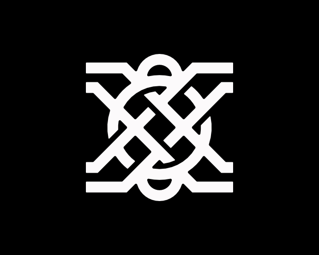 Letter XO Initial OX Knotwork Monogram Logo