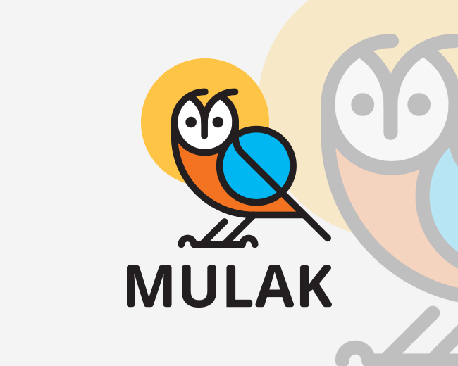Mulak - Geometric Owl logo