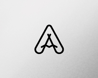tent letter a logo template design