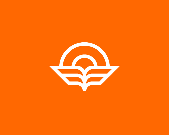 Abstract Winged Sunrise Emblem For Modern Brand