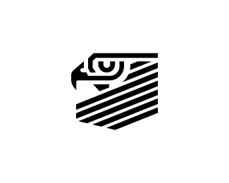 minimal eagle head logo