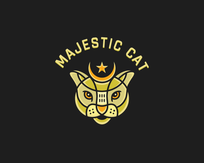 Majestic Cat Head Logo
