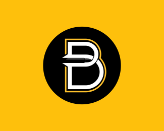 Bullet Logo, letter B bullet logo.