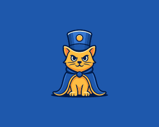 Royal Guard Cat Mascot Logo