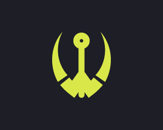 Simple modern pin ship sailor logo