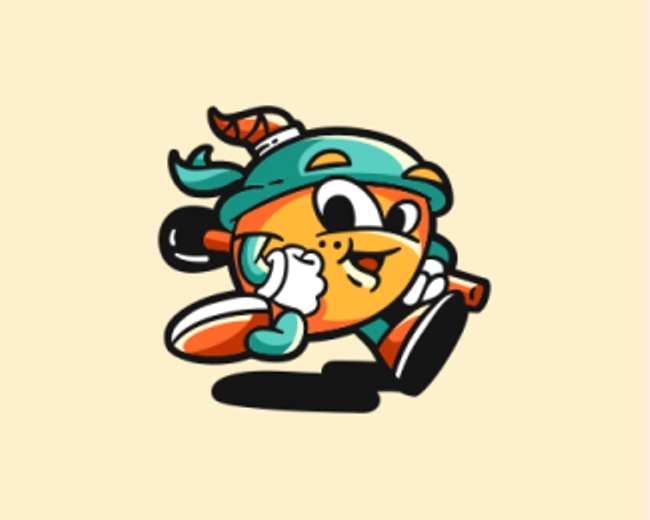 Funny Bomb Mascot Logo