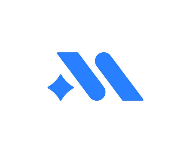 Abstract M Star Logo // For Sale