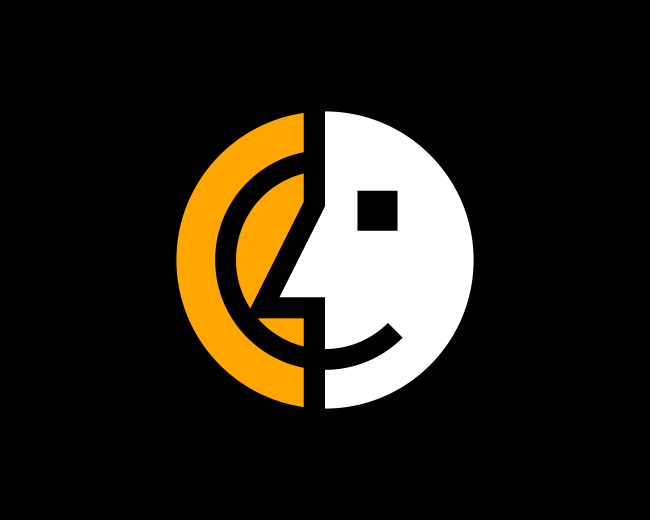 Letter C Smiling Face Wifi Logo