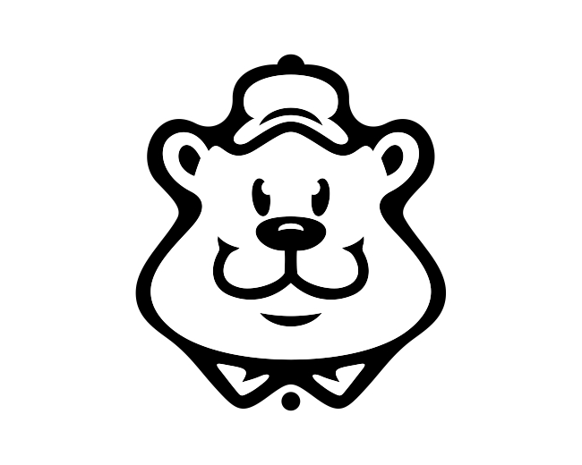 Cute Bear Outline Logo