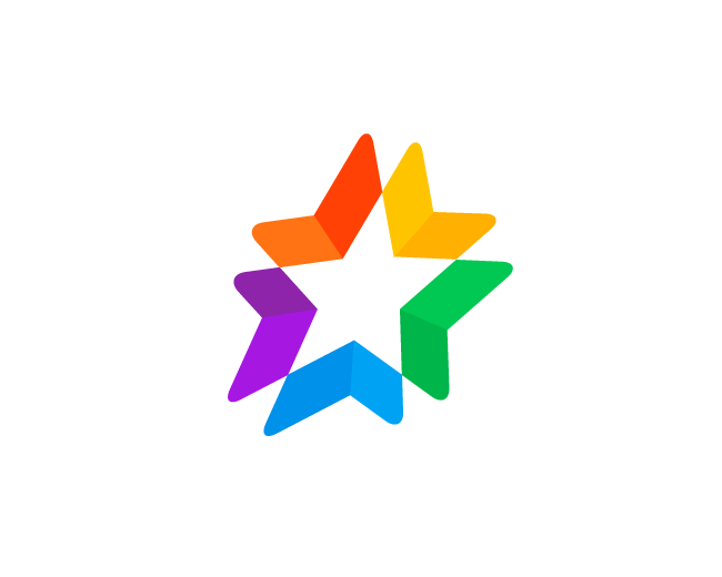 Colorful Star Logo For Sale