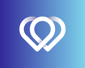 w+heart+location logo mark