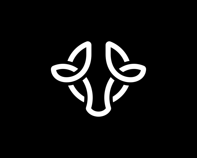 Deer Head Line Logo