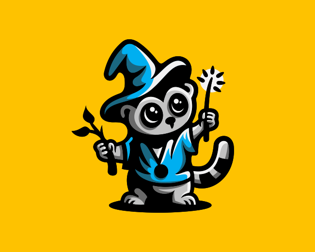 Wizard Leaf Loris Cool Logo