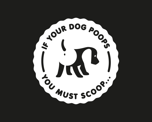 Dogs POO badge