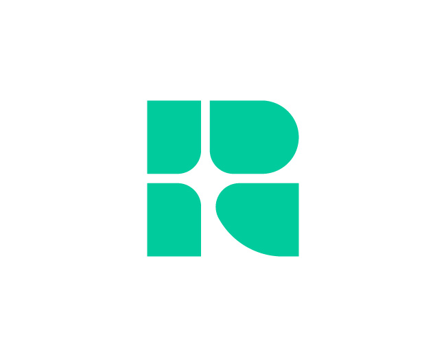 Abstract Letter R Logo Mark
